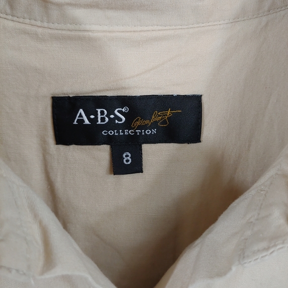 ABS Allen Schwartz Tan Dress 8.             J11 - Picture 3 of 6